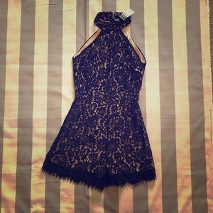 Black lace romper!  NWT size S